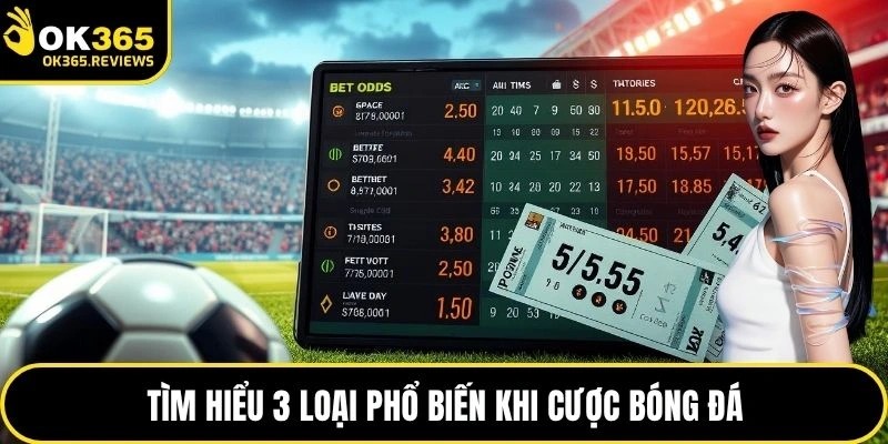 Tìm hiểu 3 loại phổ biến khi cược bóng đá